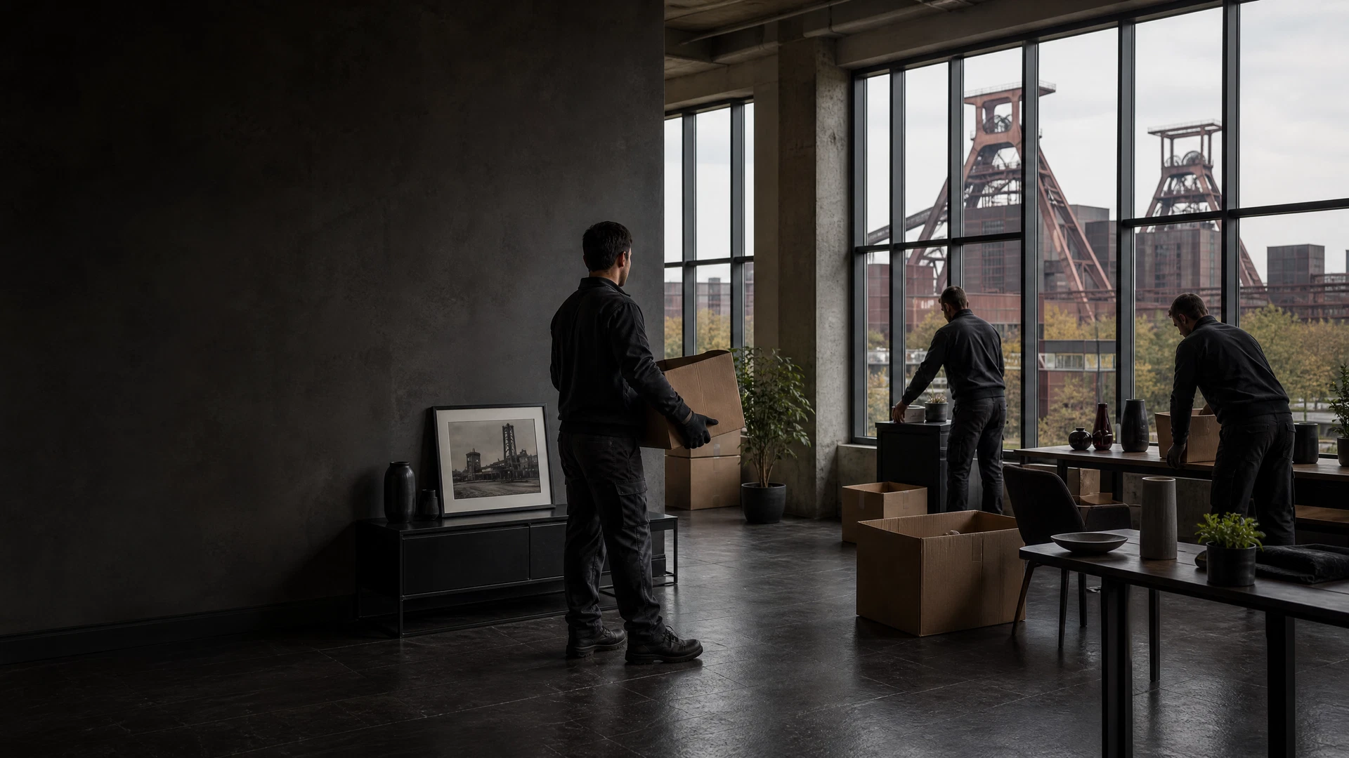 Professionelle Entrümpelung in Essen vor der Industriekulisse der Zeche Zollverein