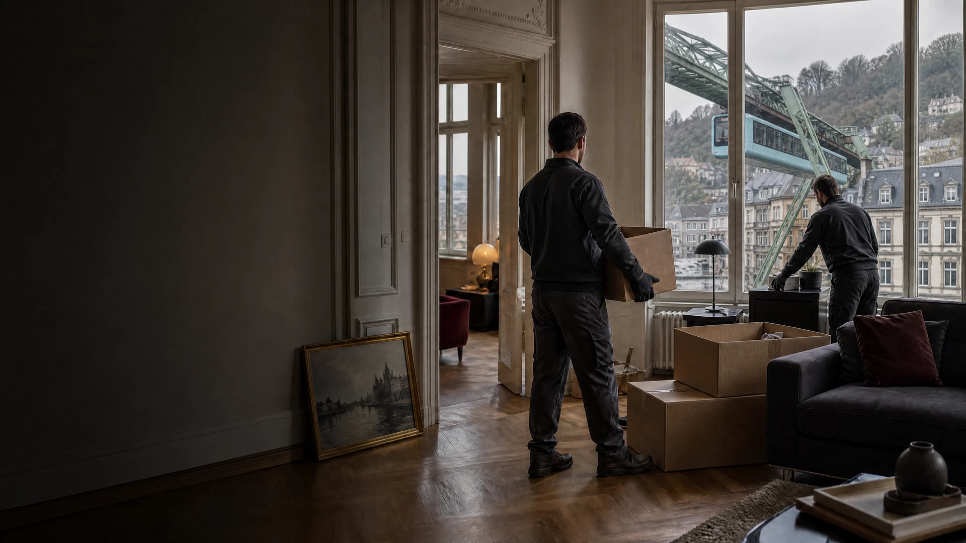 Professionelle Entrümpelung in Wuppertal mit Schwebebahn und bergischer Architektur