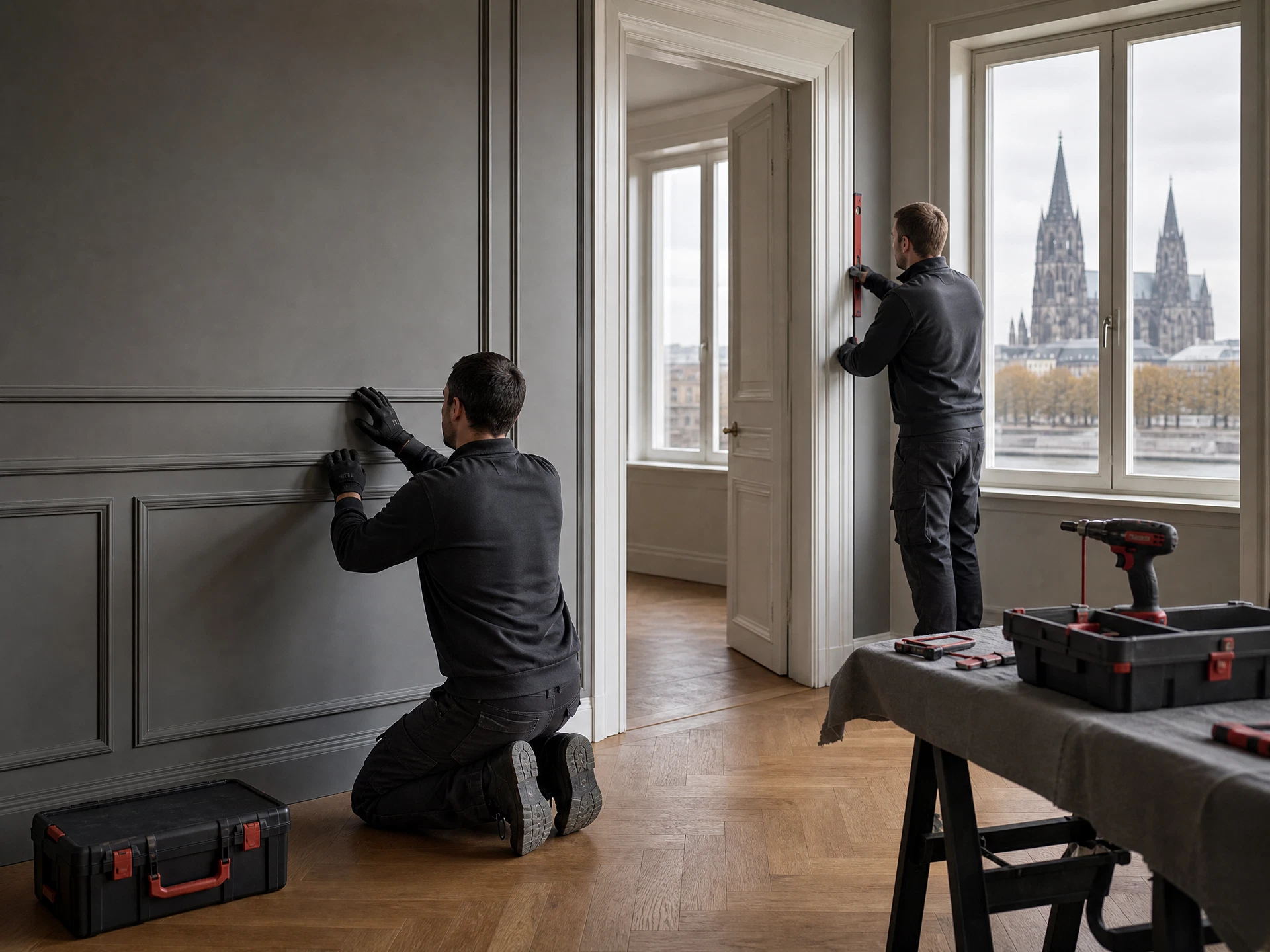 Präzise koordinierter Innenausbau während einer Bestandssanierung